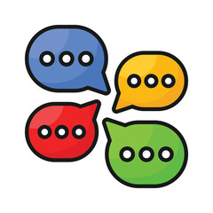 Wall Mural - Well designed messages icon, communication, speech bubbles, conversations vector design