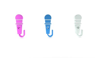 Poster - colorful microphone icon isolated on white background. on air radio mic microphone. speaker sign. mi