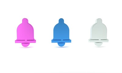 Poster - Colorful Motion sensor icon isolated on white background. Minimalism concept. 3D render illustration