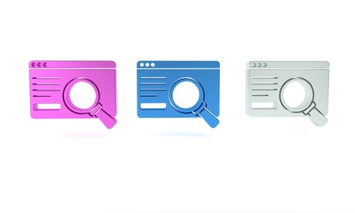 Poster - colorful ui or ux design icon isolated on white background. minimalism concept. 3d render illustrati