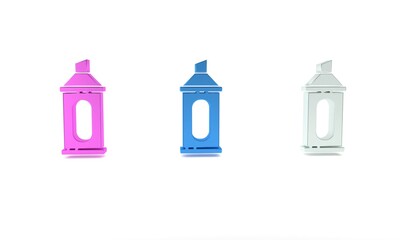 Poster - Colorful Marker pen icon isolated on white background. Minimalism concept. 3D render illustration