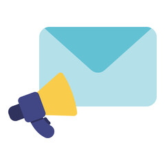 Sticker - email marketing flat icon