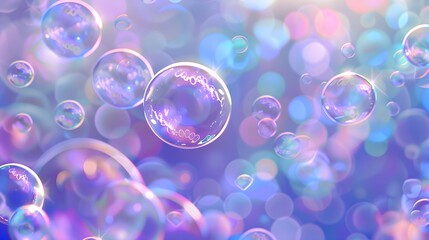  vibrant and dreamy background featuring delicate soap bubbles floating in the air