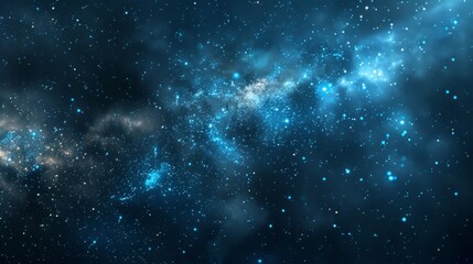 Wall Mural - Blue Nebula in Space.
