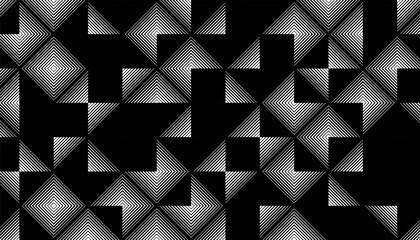 Poster - black and white abstract abstract geometric pattern. vector format illustration