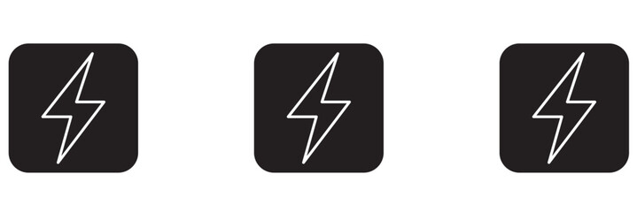 Power Switch, lightning bolt lined and colored Icon. Electric power. Vector illustration