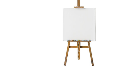 easel with blank canvas transparent background