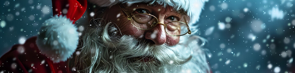 Canvas Print - close up of santa claus face