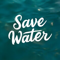 Sticker - Save the water poster