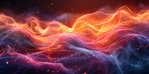 Fototapete - Energy Light Lines Flow.generative ai