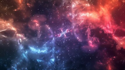 Wall Mural - abstract cosmic nebula with bright stars