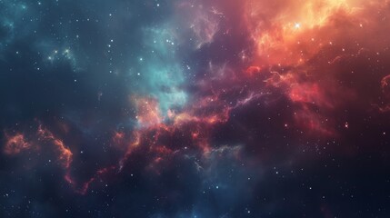 abstract cosmic nebula with bright stars