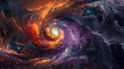 Wall Mural - abstract cosmic nebula with bright stars