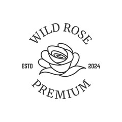 Canvas Print - Rose flower logo design illustration