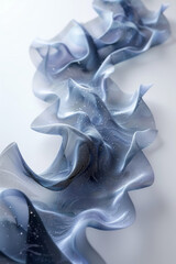 Poster - Abstract image of an endless wave with rhythmic pulses, symbolizing biorythms, against a white background,