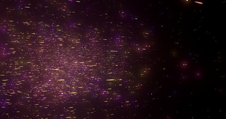 Poster - Flying inside digital data tunnel.