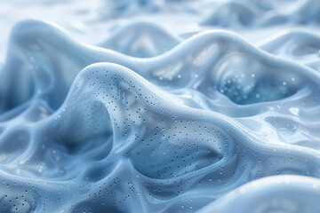 Poster - Abstract image of a closed wave with intricate rhythmic details, representing biorythms, on a white background,