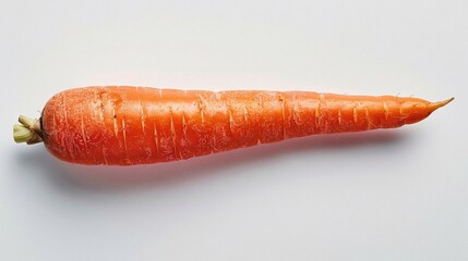 A single bright orange carrot