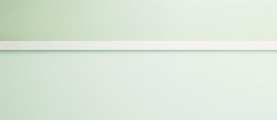 Poster - Serene, minimalist background with a white shelf dividing a two-tone green wall, creating a modern, airy space perfect for various settings. Ideal for product displays, presentations, or mockups