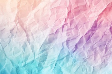 Poster - Crumpled paper texture forming an abstract background with copy space in a beautiful pastel color palette, perfect for adding a touch of creativity to your projects