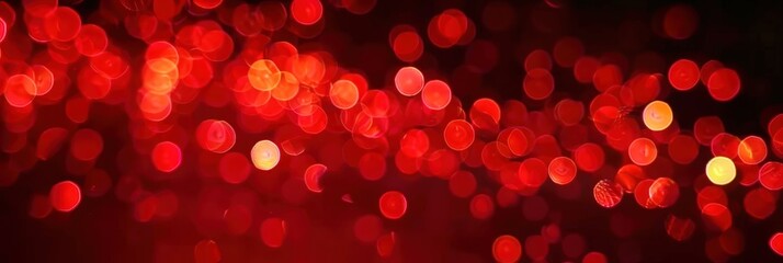 Wall Mural - Abstract Red Bokeh Lights