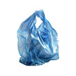 © WINNN - 3d render blue plastic bag isolated on transparent background