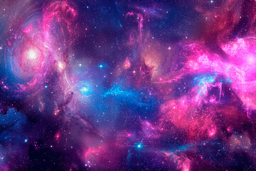 beautiful space with bright sparkling stars background