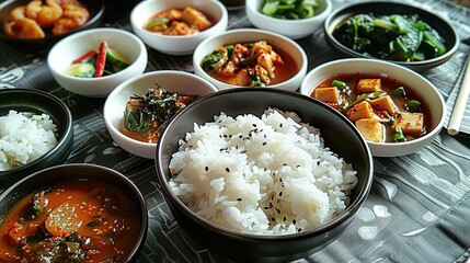 Wall Mural - korean dinner food