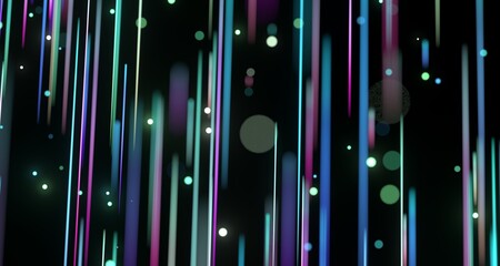 Poster - image of colorful light trails with motion blur effect