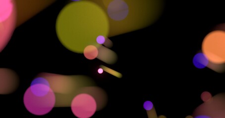Poster - image of colorful light trails with motion blur effect