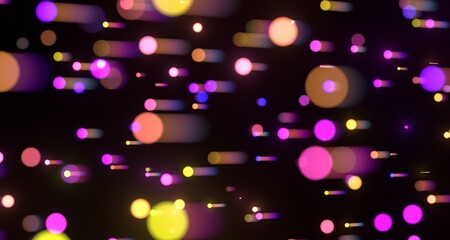 Poster - image of colorful light trails with motion blur effect