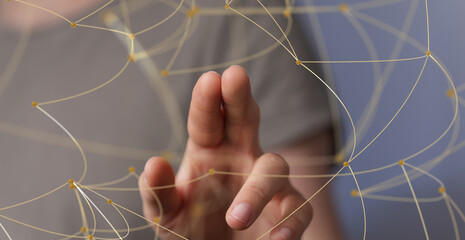 Aufkleber - touch Futuristic wave, Futuristic data stream