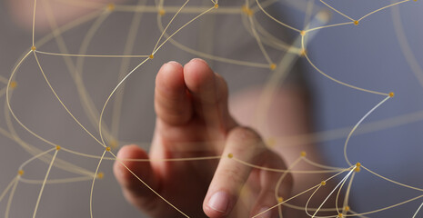 Aufkleber - touch Futuristic wave, Futuristic data stream