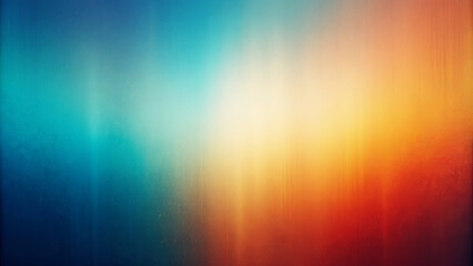 Poster - A blurred gradient background with a blue hue on the left and an orange hue on the right