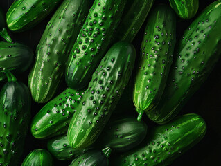 Wall Mural - cucumbers in the market