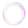 © Mr. PNG - Pink, orange and blue Neon glowing fantasy circular glow. Round shaped radial motion swirl. Transparent background PNG.