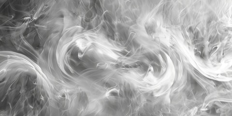 Wall Mural - an abstract background of swirling smoke in shades of gray and white, creating a mysterious and ethe