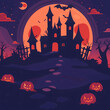 © Mitchell - Halloween Cartoon: Simple Halloween Elements in Flat Style | High-Quality