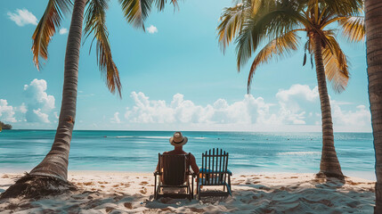 Canvas Print - Person on the beach