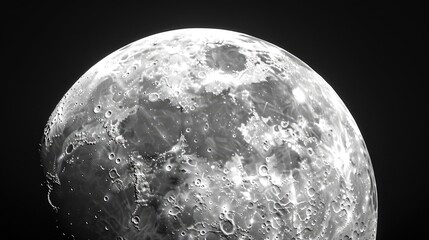 close-up shot of the moon with craters visible