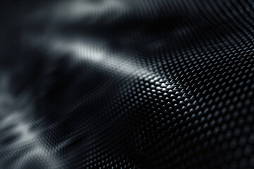 Wall Mural - Black background with carbon fiber texture for sports equipment, text 