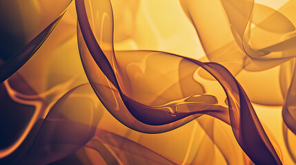 Wall Mural - Fluid Amber Dreamscape
