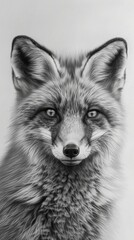 Wall Mural - A fox stares intensely at the camera