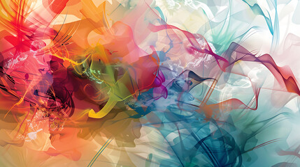 Wall Mural - Vibrant Abstract Symphony Illustration