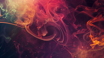 Wall Mural - Cosmic Ember Flow fire illustration wallpaper
