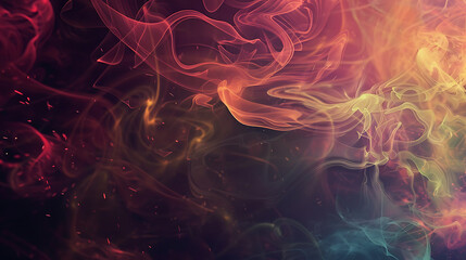 Wall Mural - Cosmic Ember Flow fire illustration wallpaper