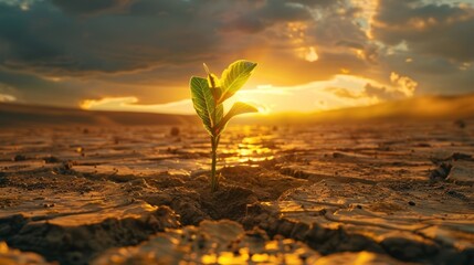 Poster - Hopeful Sprout in a Dry Land