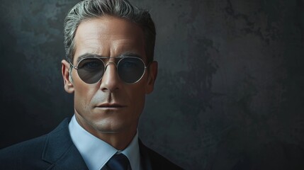 Wall Mural - A man wearing sunglasses and a suit