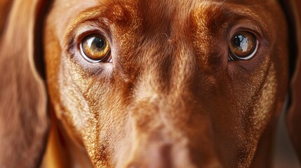 Sticker -   Close-up of a dog's face with a blurry background