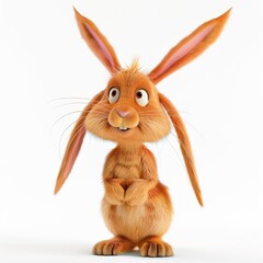 Poster - A cartoon rabbit with a big smile on its face